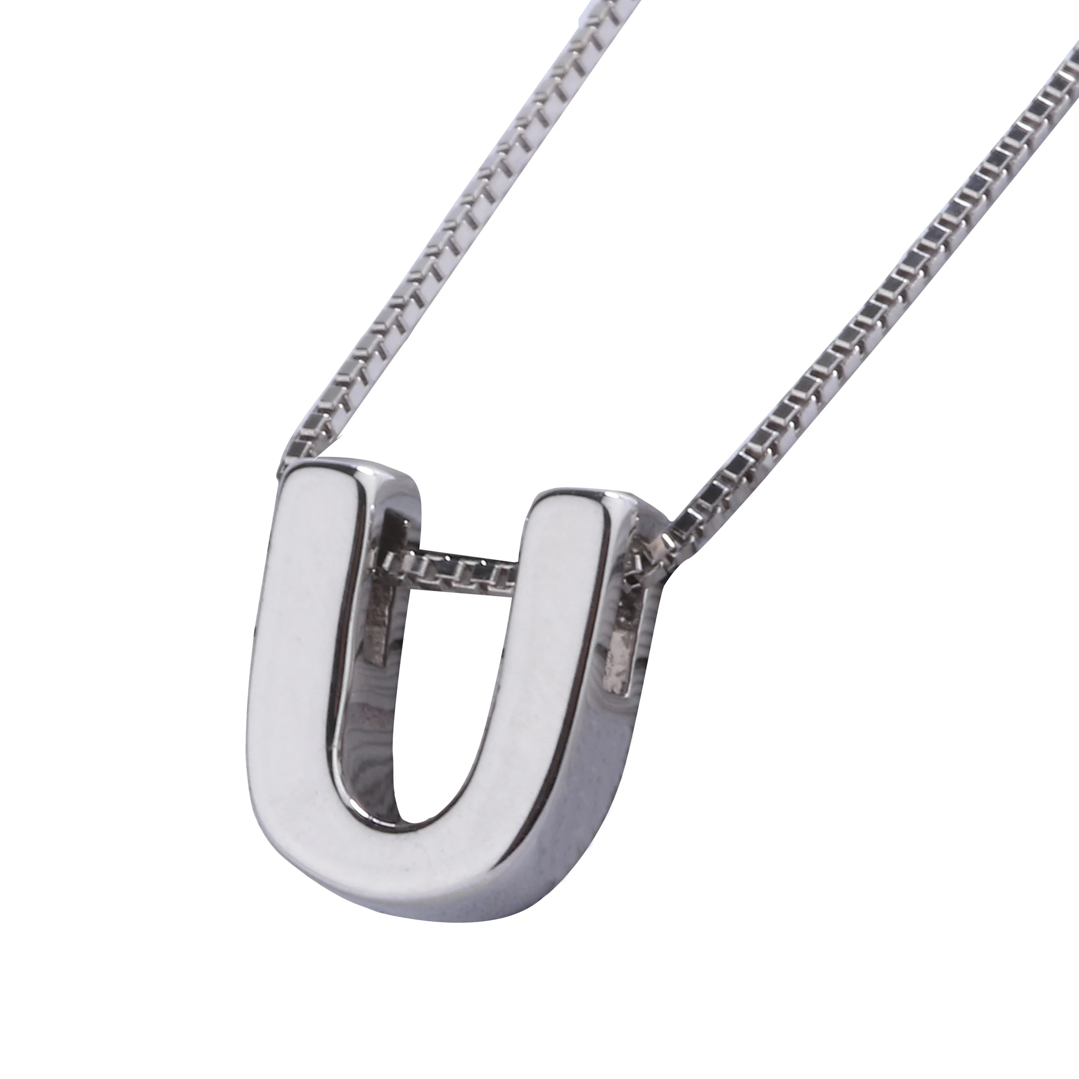 

Stars Forever Letter U Sterling 925 Silver letter pendant Initial Necklace Jewelry Wholesale China
