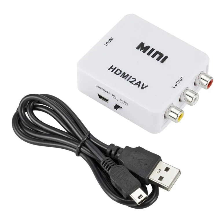 

Factory direct price support 1080P MINI HDMI to AV Converter hdmi to av adapter, Black and white