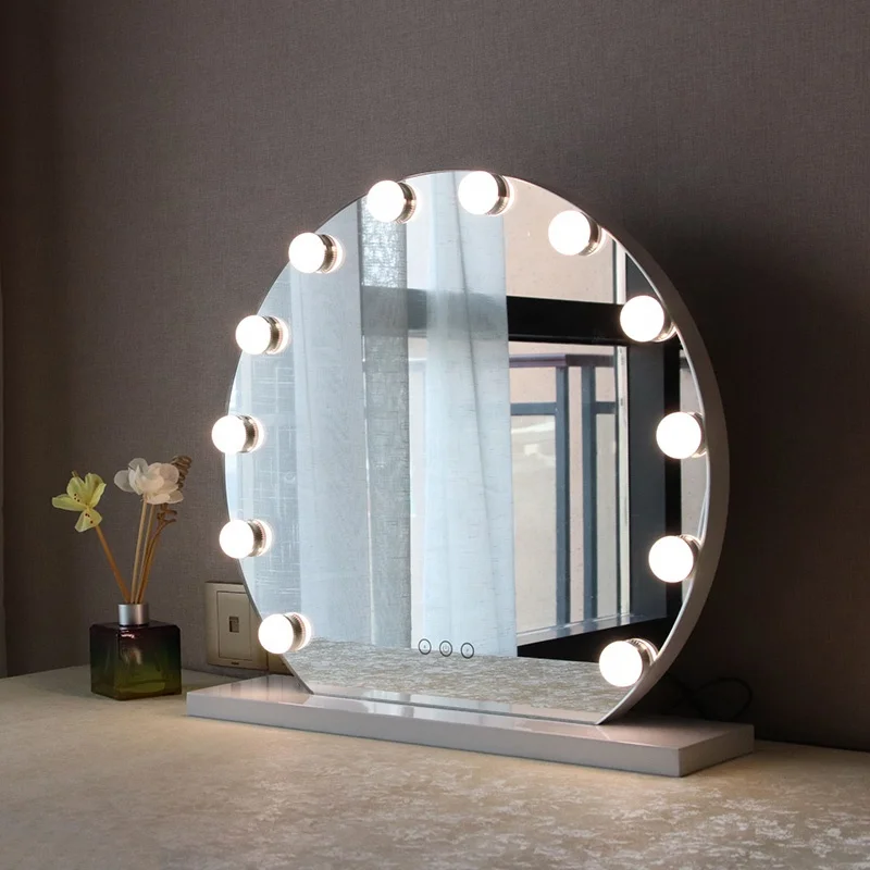 

Hollywood Vanity Mirror Dimmable Oval LED Lighted Bathroom Mirror, Customized color