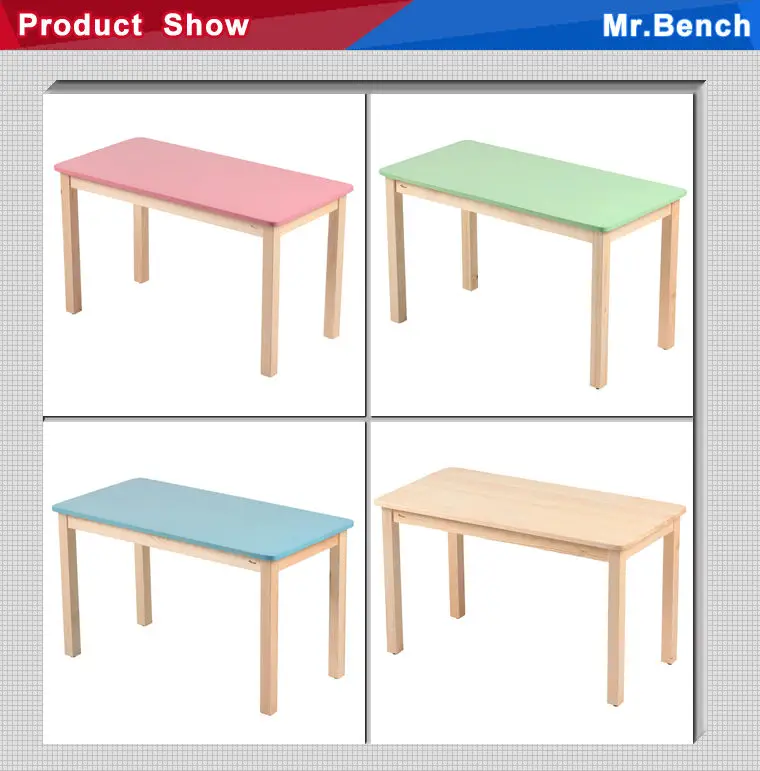 Solid Pine Wood Material Colorful Preschool Furniture Kids Table With Chairs Buy Preschool