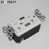 US Type ETL UL AC 15A 5 AC Outlet Multi USB Electrical Plug Smart Power Socket Outlet with fuse shutter