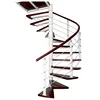 Spiral Staircase Loft Stairs with Circle Stairwell stair Wooden Steps