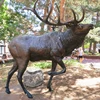 China life size bronze jumping deer statue sculpture for garden decor