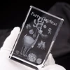 Clear K9 Crystal Block Souvenir Gifts Wholesale Cube Engraved Ornaments 3d Laser Engraving Crystal Christmas Tree