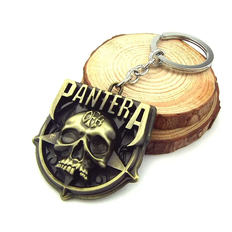 

Music The band Pantera HEAVY METAL Logo 3D Gold Metal Key chain Ring K-274