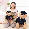 High Quality 1pc New Cute Pilot Teddy Bear Plush Toy Captain Bear Doll Birthday Gift Kids Toy Baby Doll