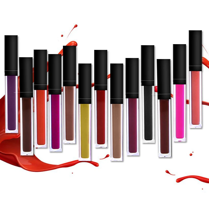 

High quality vegan waterproof long lasting liquid lipstick high pigment lip gloss private label lipgloss custom logo