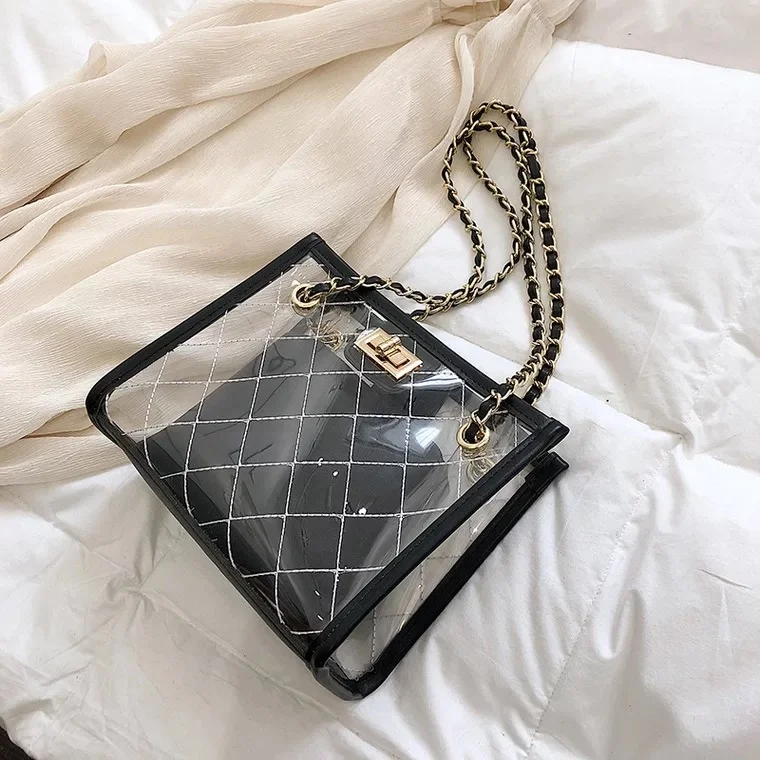 
Hot Sale Clear PVC Material Messenger Bags Handbags for Girl 