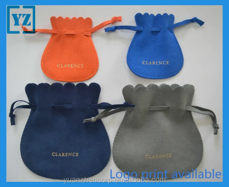 Pear shape gold foil logo drawstring zigzag stitch pouch 01.jpg