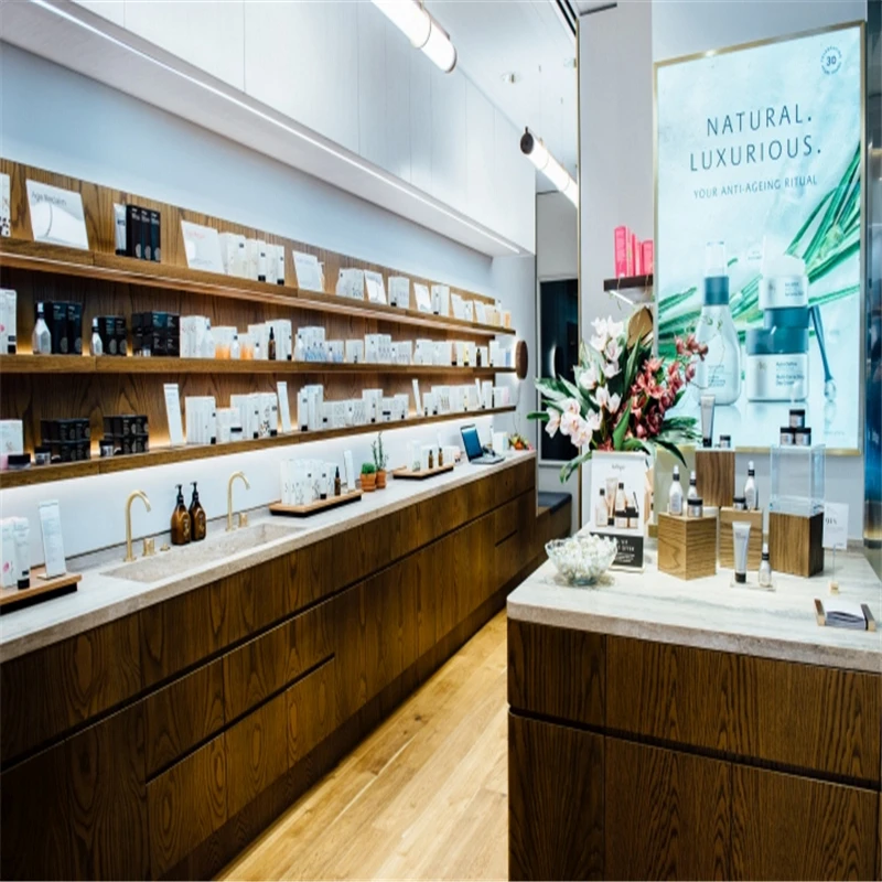 Organic Skin Care Store Cosmetic Mall Display Showcase And Display