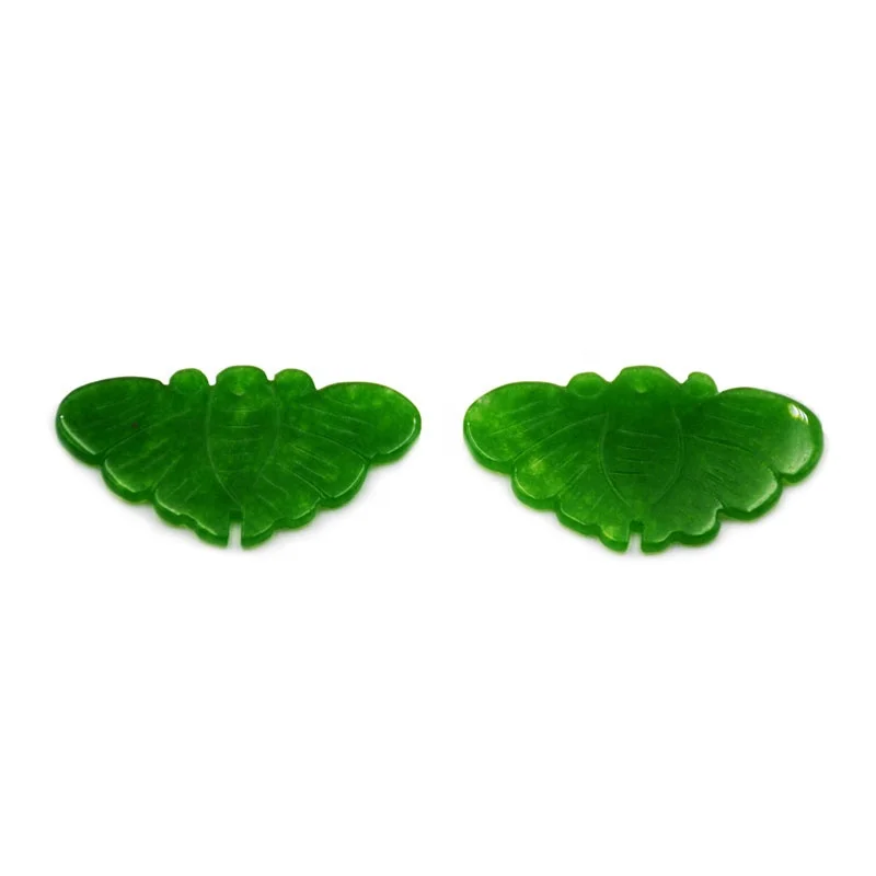 

Natural Jade Carving Green Gemstone Butterfly Shape Carved Animals Pendant China Supplier, Green jade