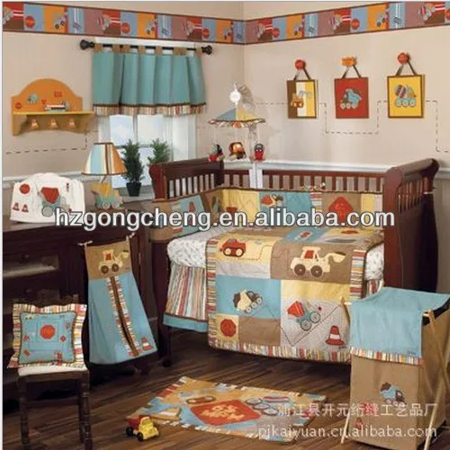 construction themed crib bedding