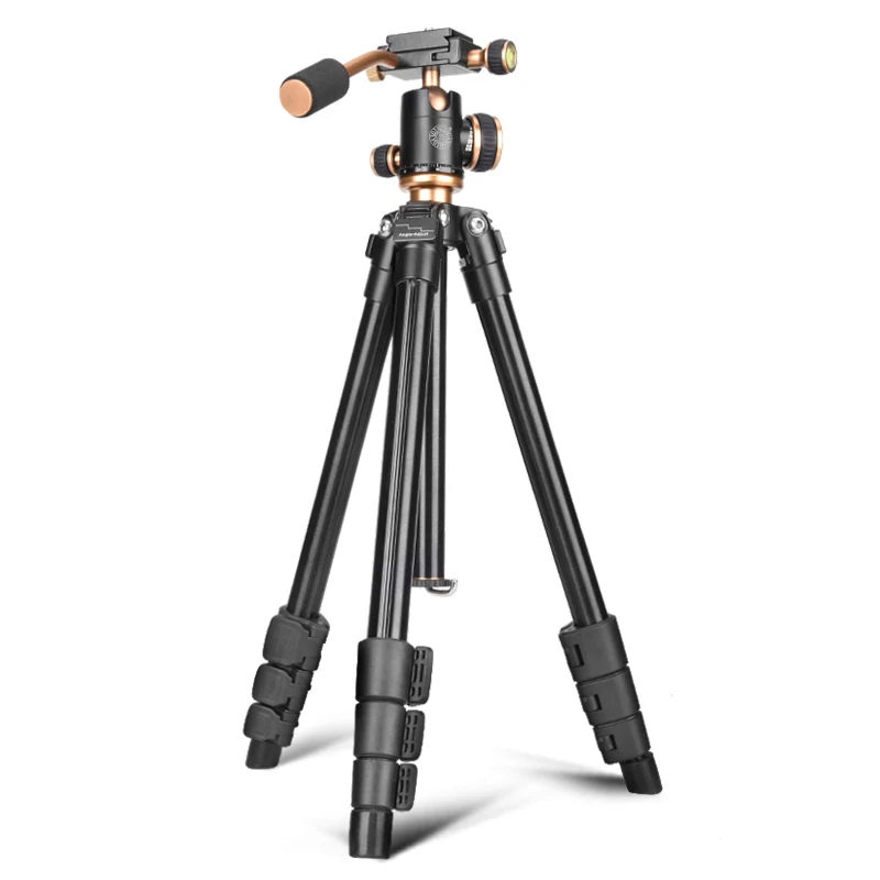 

QZSD-Q160 aluminium alloy tripod head with folded height only 40cm for flip leg lock and three gear for adjust, Black