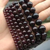 AAA grade semi stone smooth round loose beads natural round garnet beads