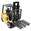 Huina 1577 RC Forklift Alloy Toy Model 1:10 8 Channel Metal Remote Control Constructuon Truck Crane
