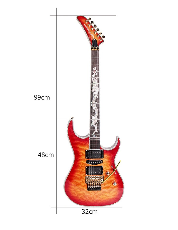 Bullfighter  high quality Handmade wholesale  quilted maple electric guitar