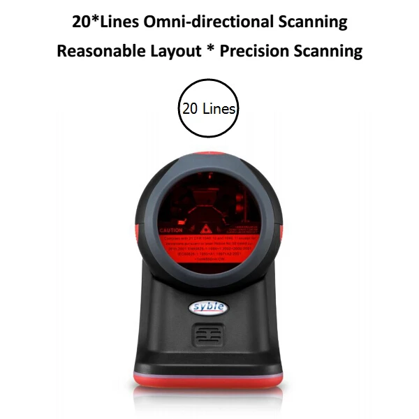 Syble XB-3080 Laser platform barcode scanner 1d pda ,hands-free omni-directional laser barcode scanners