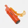 Hot sale Five-in-one multifunction whistle high frequency firestone compass mirror storage bin multifunction orange whistle
