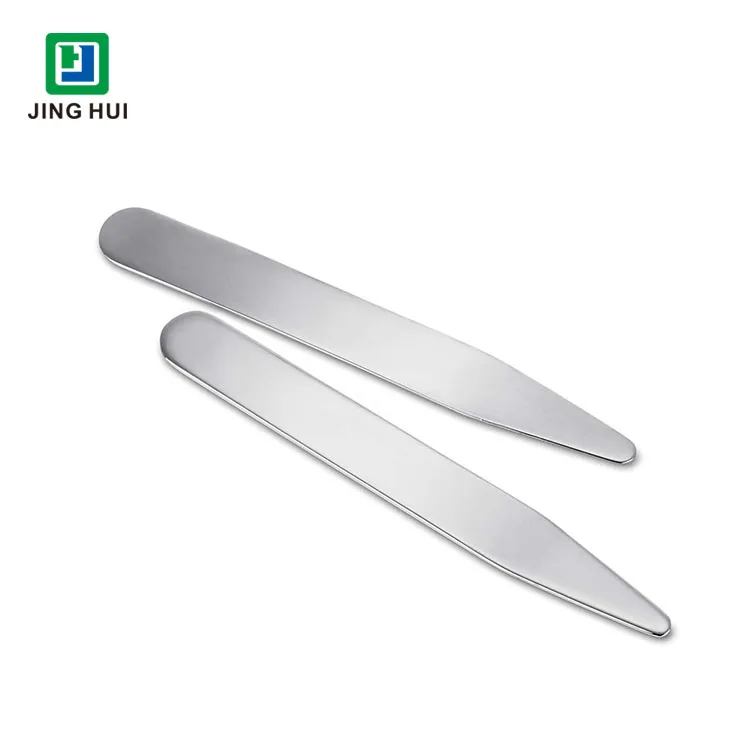 MODERN GOODS SHOP Stainless Steel Collar Stays With Laser Engraved Russia Design Made In USA 2.5 Inch Metal Collar Stiffeners