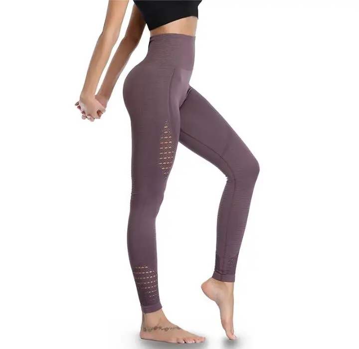 

High Waist Tummy Control Slimming Seamless Sports Running Tight Trousers Yoga Pants, Black;navy green;red;pink