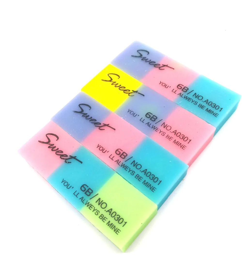 Fashion 3 Colors Pvc Safe Eraser For Students Pencil Eraser Buy 3