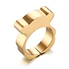 Bear Fashion Stainless Steel Gold Wholesale Band Ring For Women And Men