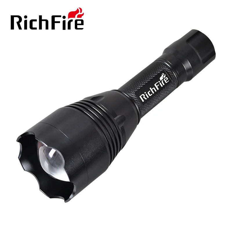 RichFire 900 High Lumens Ultra Bright XML T6 Tactical LED Flashlight with Adjustable Focus and 5 Light Modes Torch for Camping