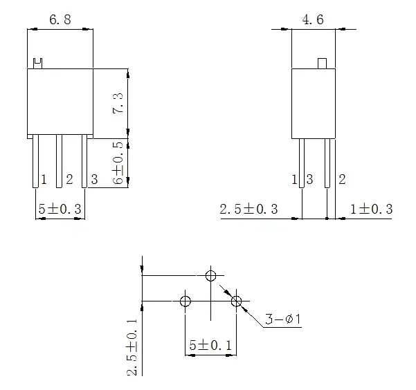 12 turns laps 0.25W 3266P-1-103LF potentiometers