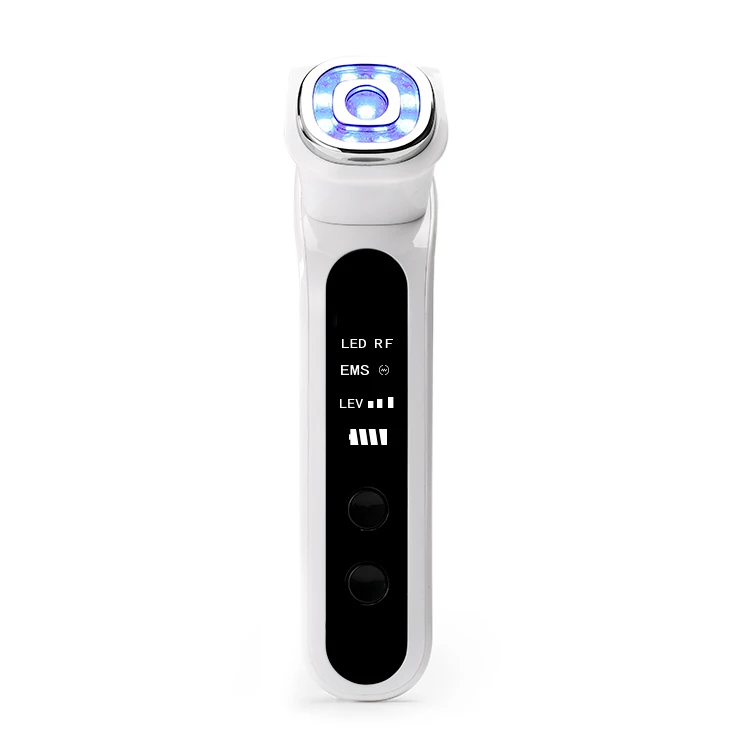 

Ultrasonic ems massager rf face lifting device facial massage skin photon led light bio micro