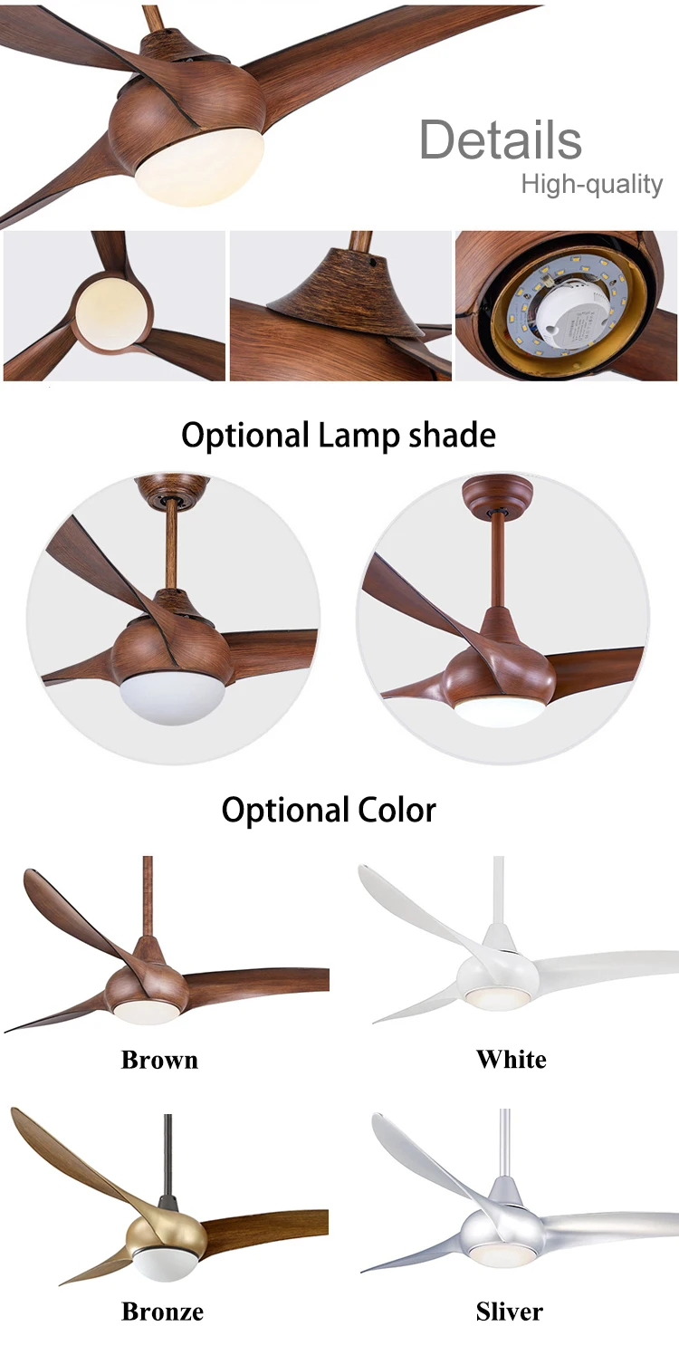 Superior High Speed Electric Door Motor Wood Color Ceiling Fans