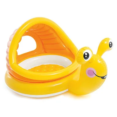 

Intex 57124 Inflatable Lazy Fish Shade Baby Pool with Built-in Sunshade, Yellow