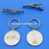 Qatar National Day Custom Double Side Logo Gold Metal Key Chain Tie Clip