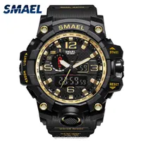 

SL1545 SMAEL Brand Large Dial Shock Outdoor Sports Watches Men Digital LED 50M Waterproof Military Army Watch Alarm