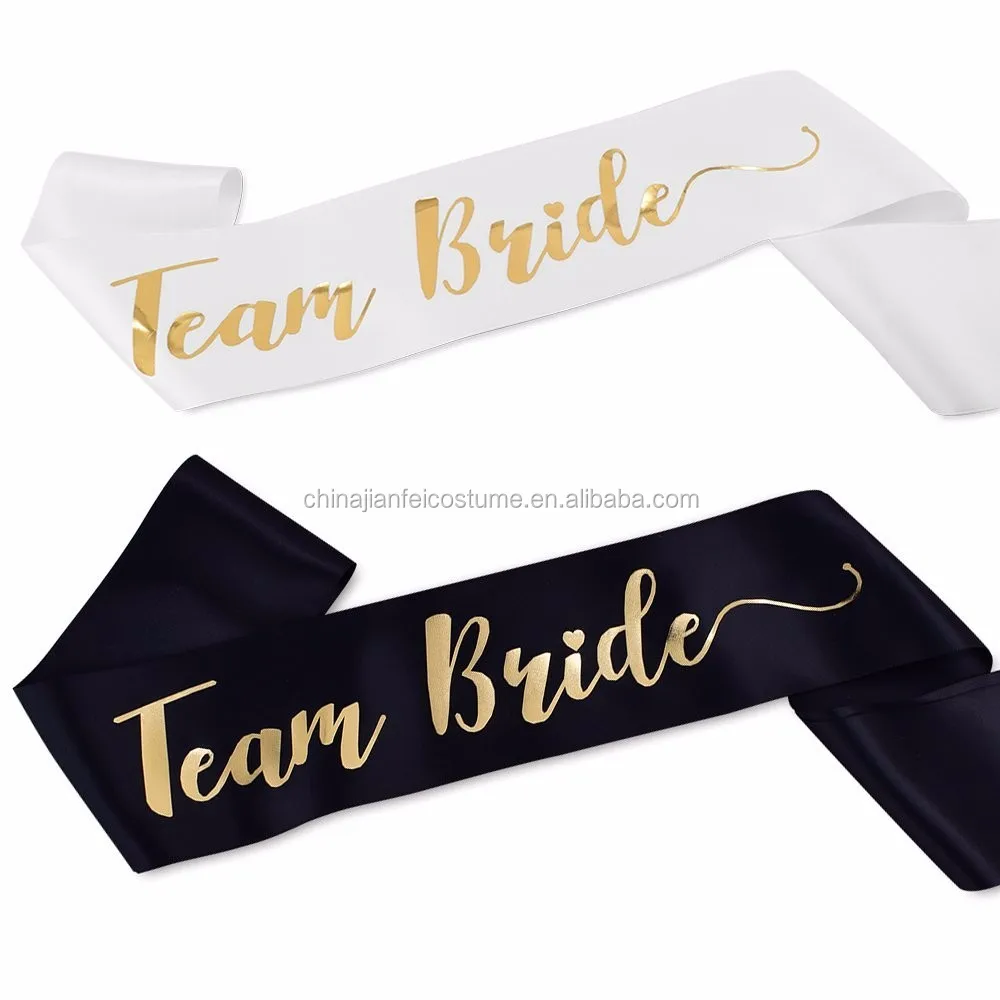 Team Bride & Bride To Be Sash Set Bridal Shower Bachelorette Party