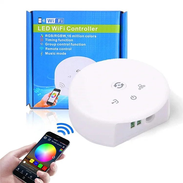 WiFi Wireless Smart Controller Working 4-Pins/5-Pins RGB/RGBW 5050/3528 LEDs Strip Light App Remote Control Android iOS Alexa