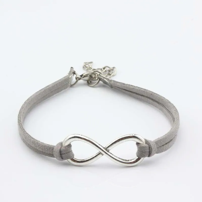 
Wholesale Bangles Jewelry Infinito 8 Pulseras De Cuero Bracelets 