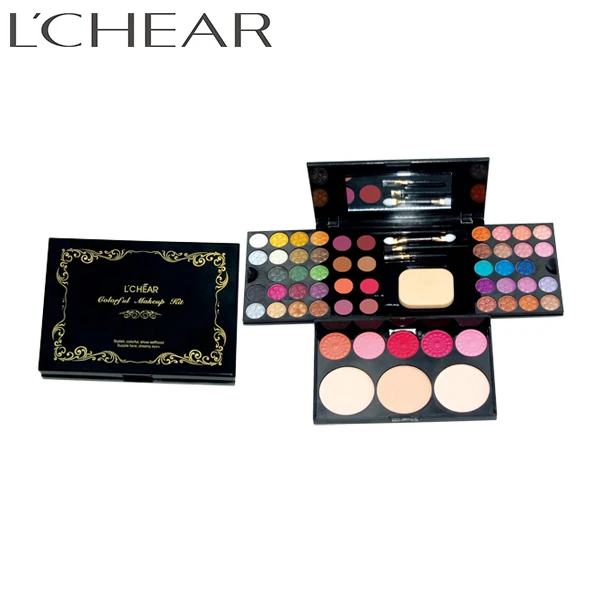 
Eyeshadow Palette Makeup Matte Shimmer Smudge Proof Eye Shadow + Compact Powder +Blush Make up Kit Cosmetic Lchear AP3048W 