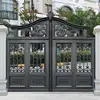 Factory price fashional elegant cast aluminum driveway gate decorative main for farm/villa/home/garden/school