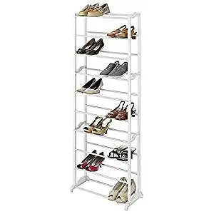 Cheap Wire Shoe Rack Floor Find Deals On Line Get Quotations 30 Pair Standing Shoe Rack White Organization Metal Construction Durable Wire Design
