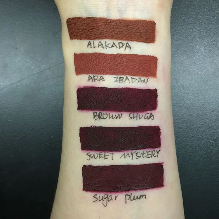 
50pcs hot inventory matte liquid colors private label velvet matte 