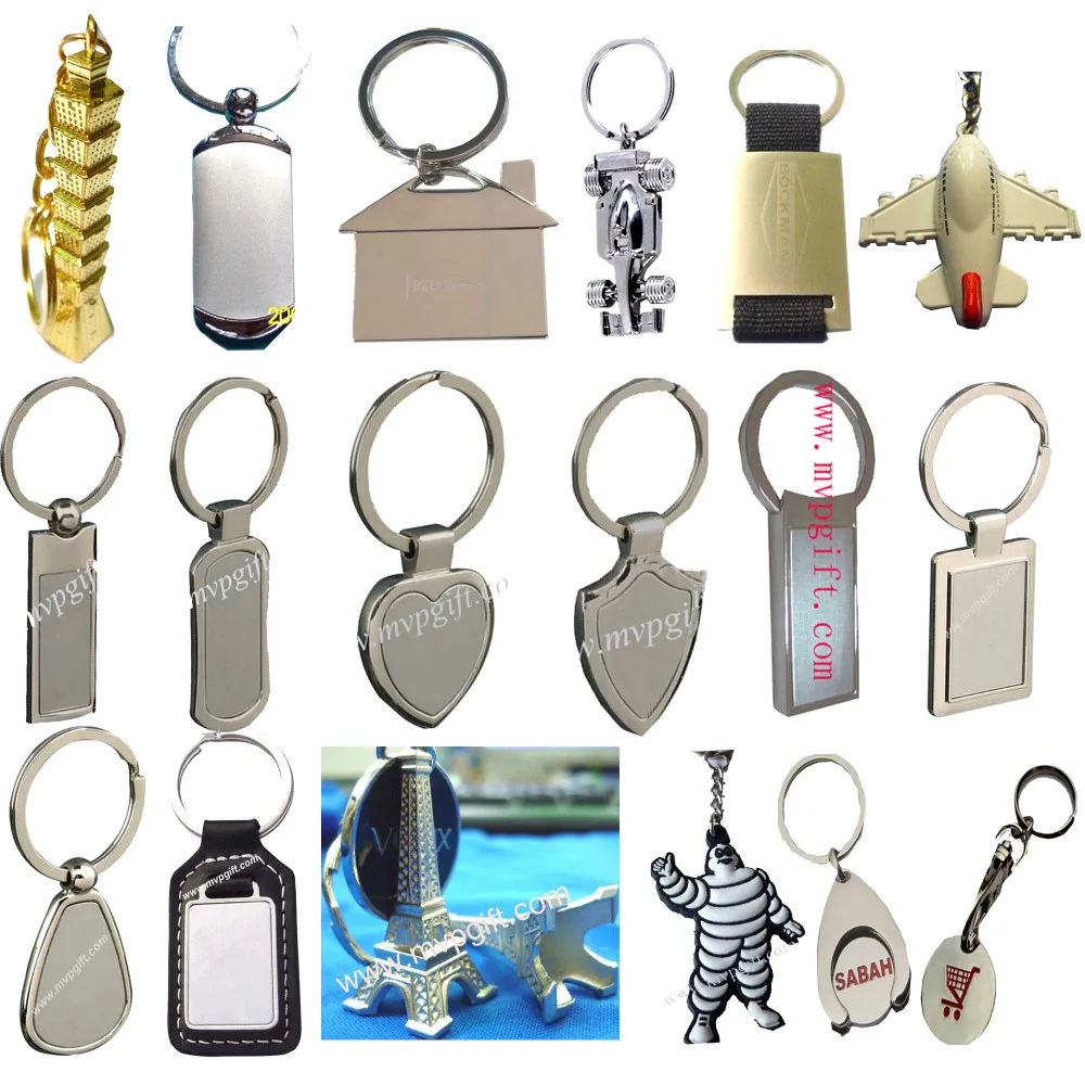 China Custom Logo Laser Engraving Metal Blank Silver Promotion Keyring ...