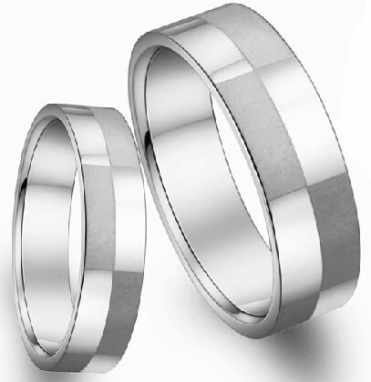 

Wholesale Fashion Jewelry Titanium 316L Stainless Steel Simple Classic Promise Couple Wedding Lovers Rings GJ036