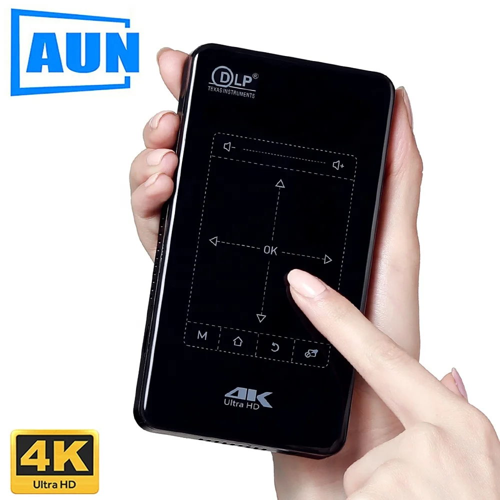 

AUN MINI Projector. D7. (2GB / 16GB) Built-in Android ,WIFI,Bluetooth. Support 4K, 1080P, Portable Theater, Smart Projeoid, N/a
