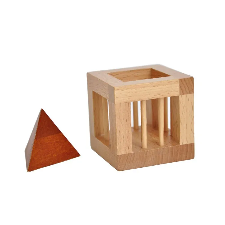 wooden educational block puzzle luban kongming lock