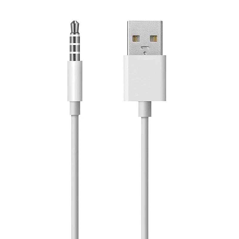 

3.5mm Jack to USB 2.0 Data Sync Charger Transfer Cable for iPod Shuffle 3/4/5, White