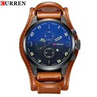 

CURREN Watch Men Military Quartz Watch Mens Top Brand Luxury Leather Sports Wristwatch Date Clock 8225 relogio masculino