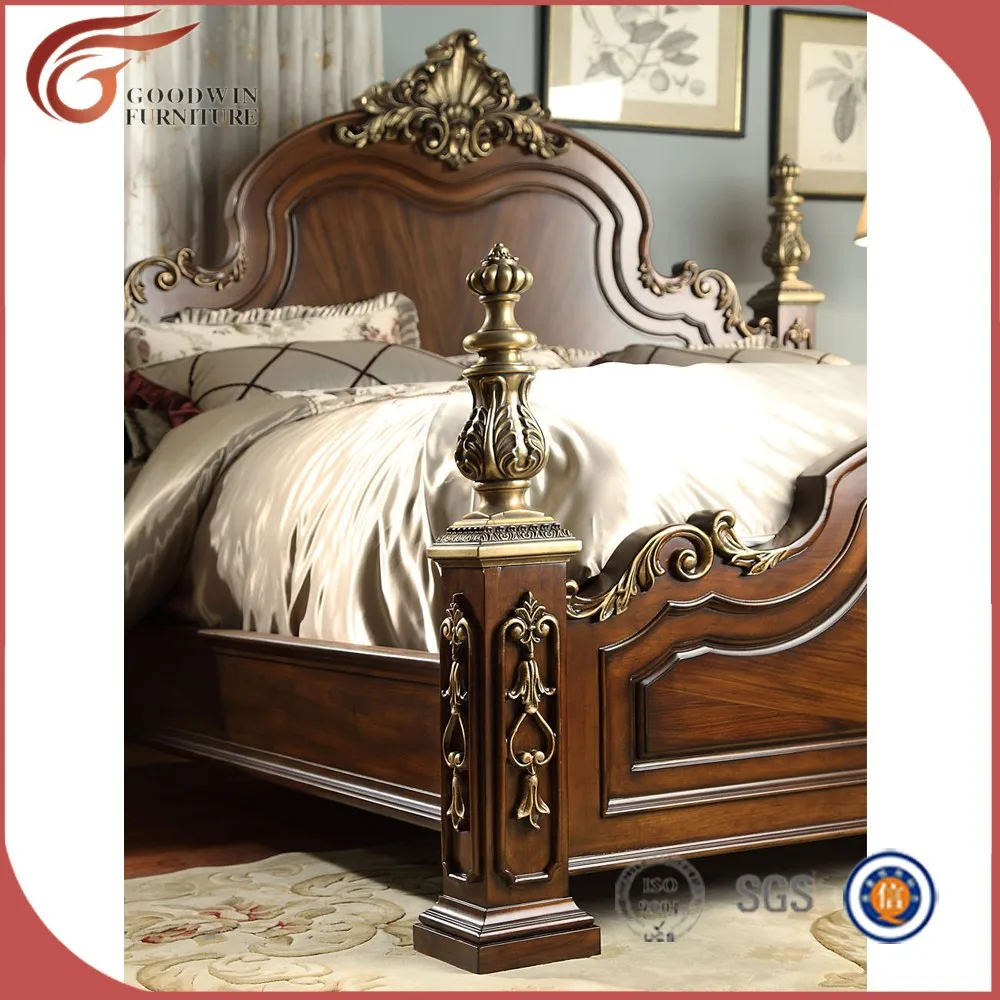 Malasia muebles de dormitorio de madera maciza WA152-Conjunto de