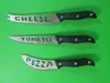 3pcs PP handle cheese/tomato/pizza knife set with 3 rivets (JYKS-L003)