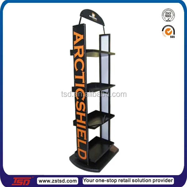 TSD-M5620 folding metal display stand, retail store floor standing sample display metal racks
