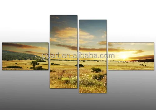 5 Panel seascape canvas print wall art for home decoration